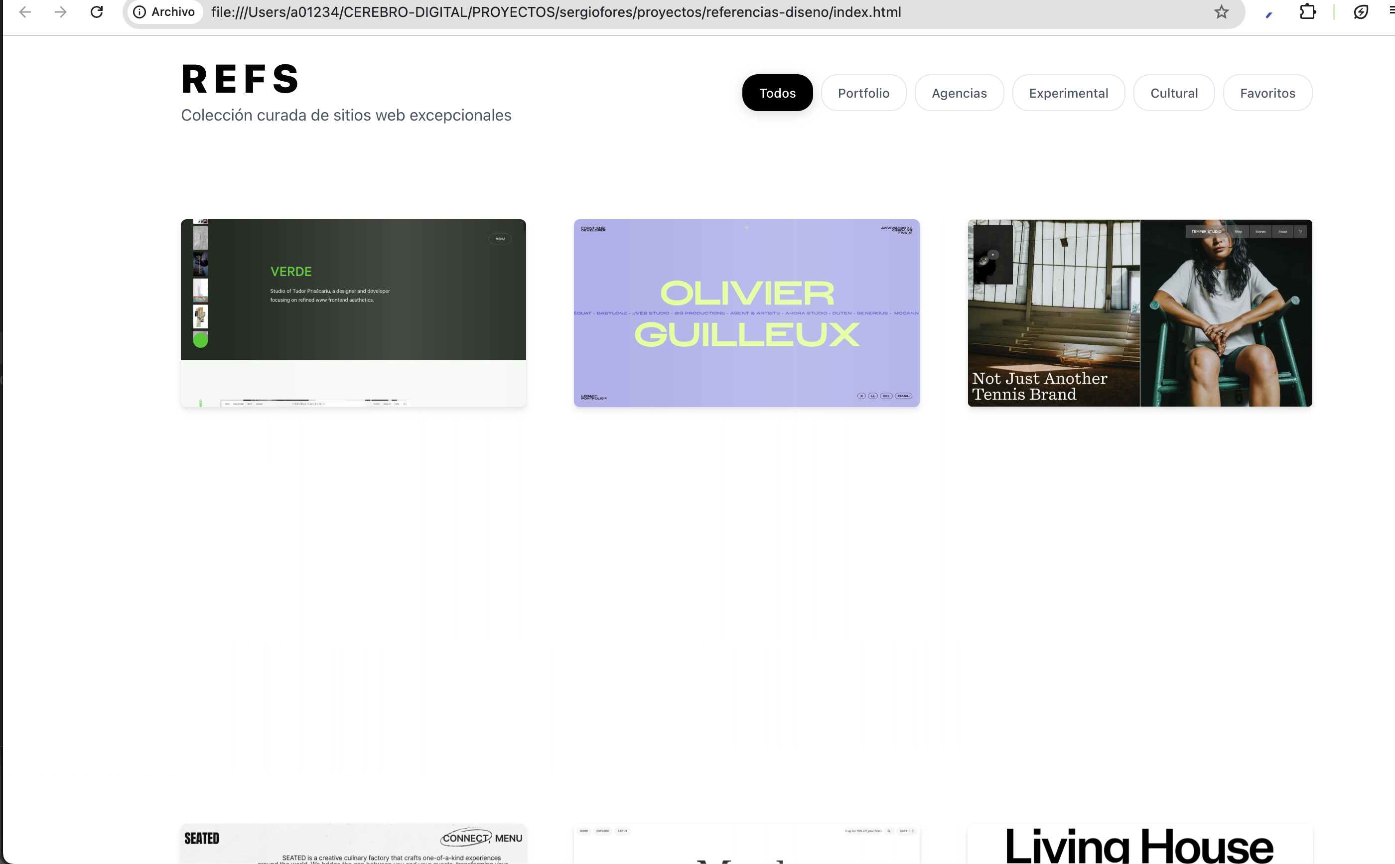 Showcase curado de referencias de diseño web excepcional con screenshots.