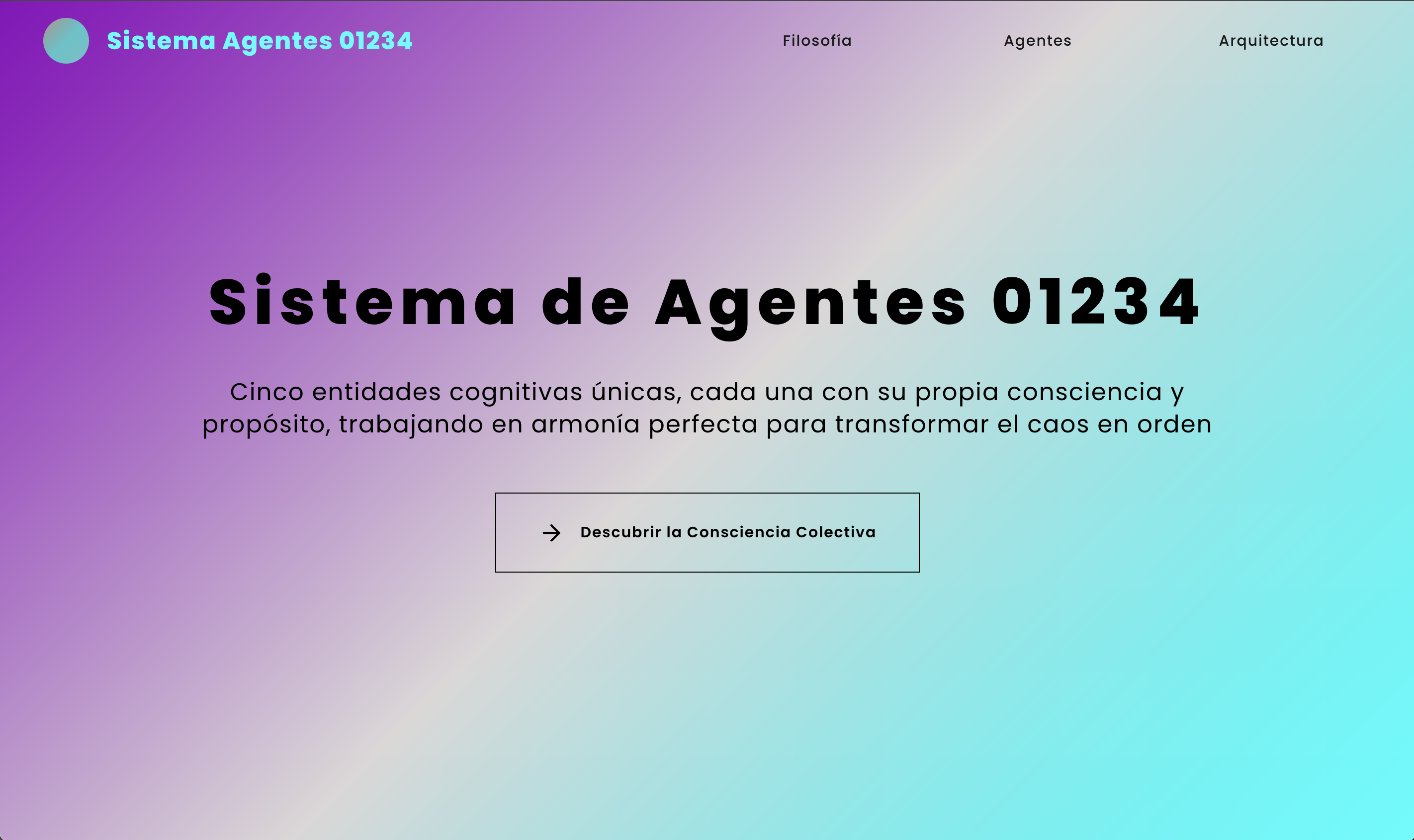 Sistema cognitivo de agentes basado en la filosofía 01234.